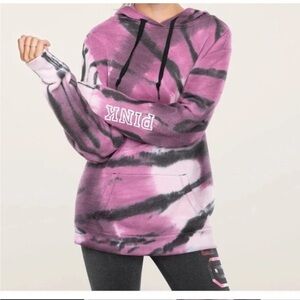 PINK Victoria’s Secret Oversized Tie Dye Hoodie Purple Size XS Retro Y2K